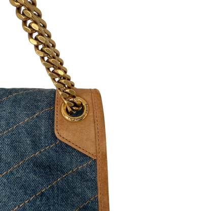 Saint Laurent Niki Denim mittelgroß blau / sehr gut Saint Laurent