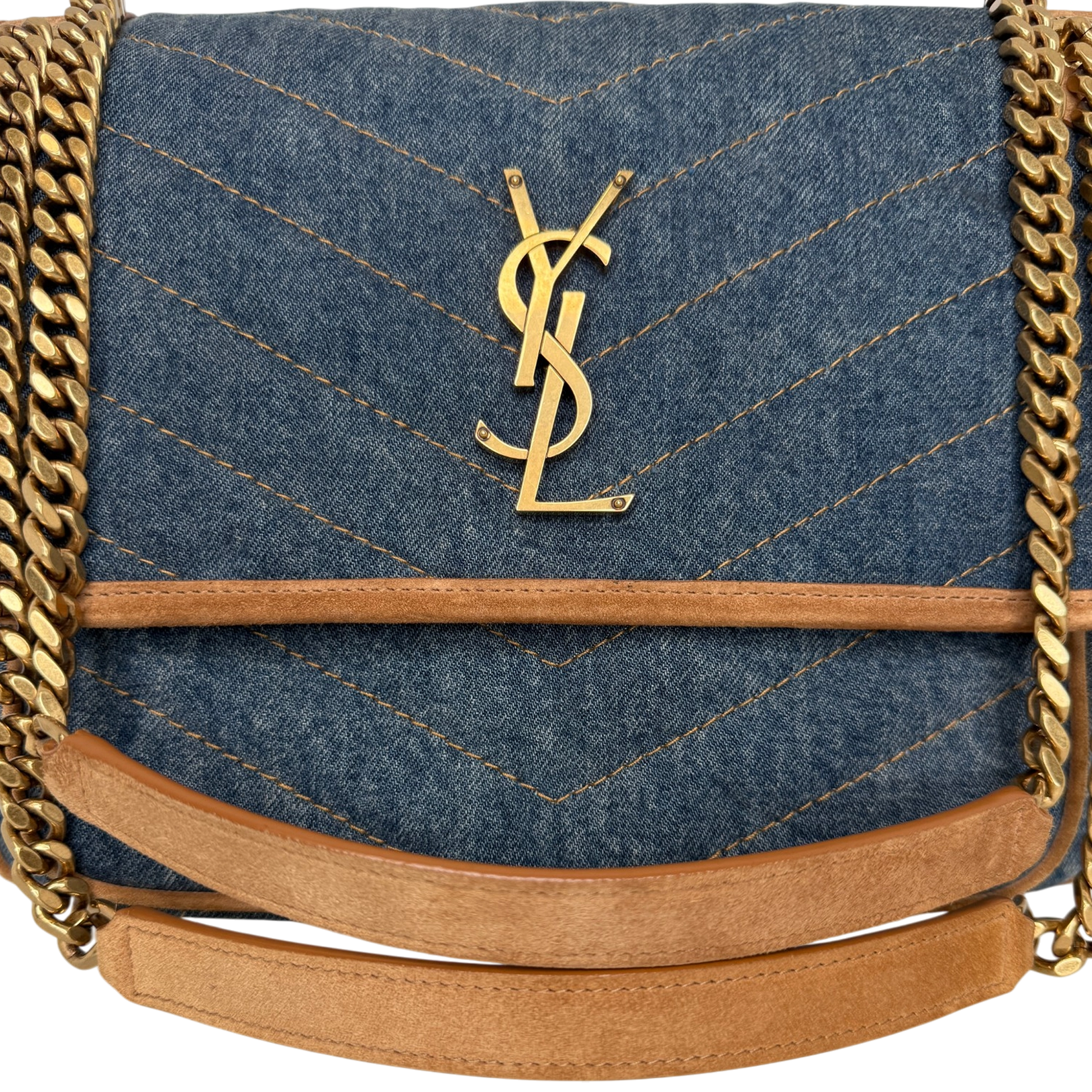 Saint Laurent Niki Denim mittelgroß blau / sehr gut Saint Laurent