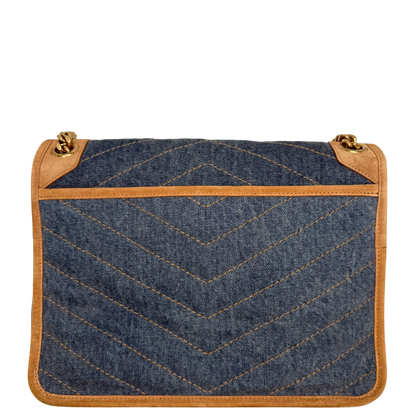 Saint Laurent Niki Denim mittelgroß blau / sehr gut Saint Laurent