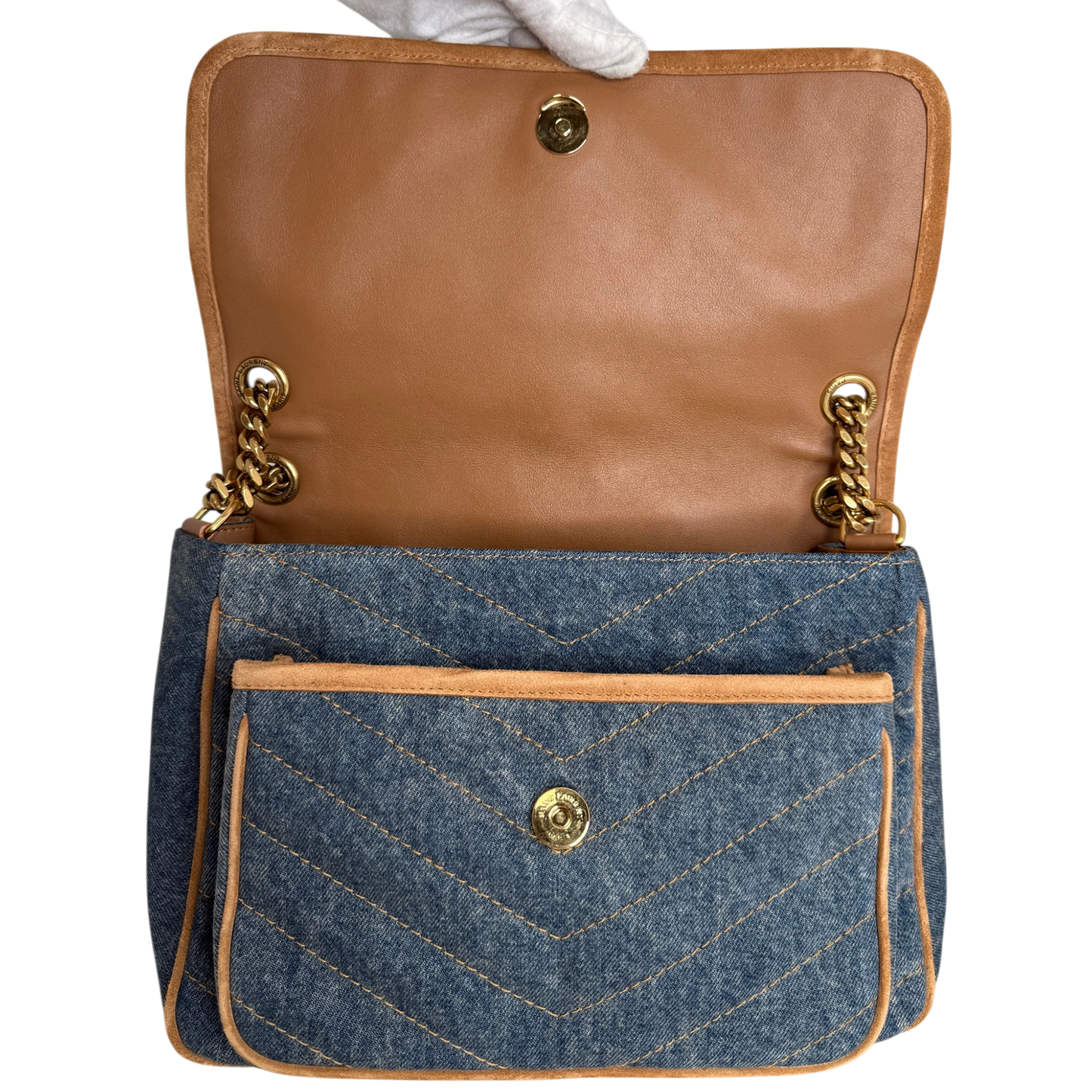 Saint Laurent Niki Denim mittelgroß blau / sehr gut Saint Laurent