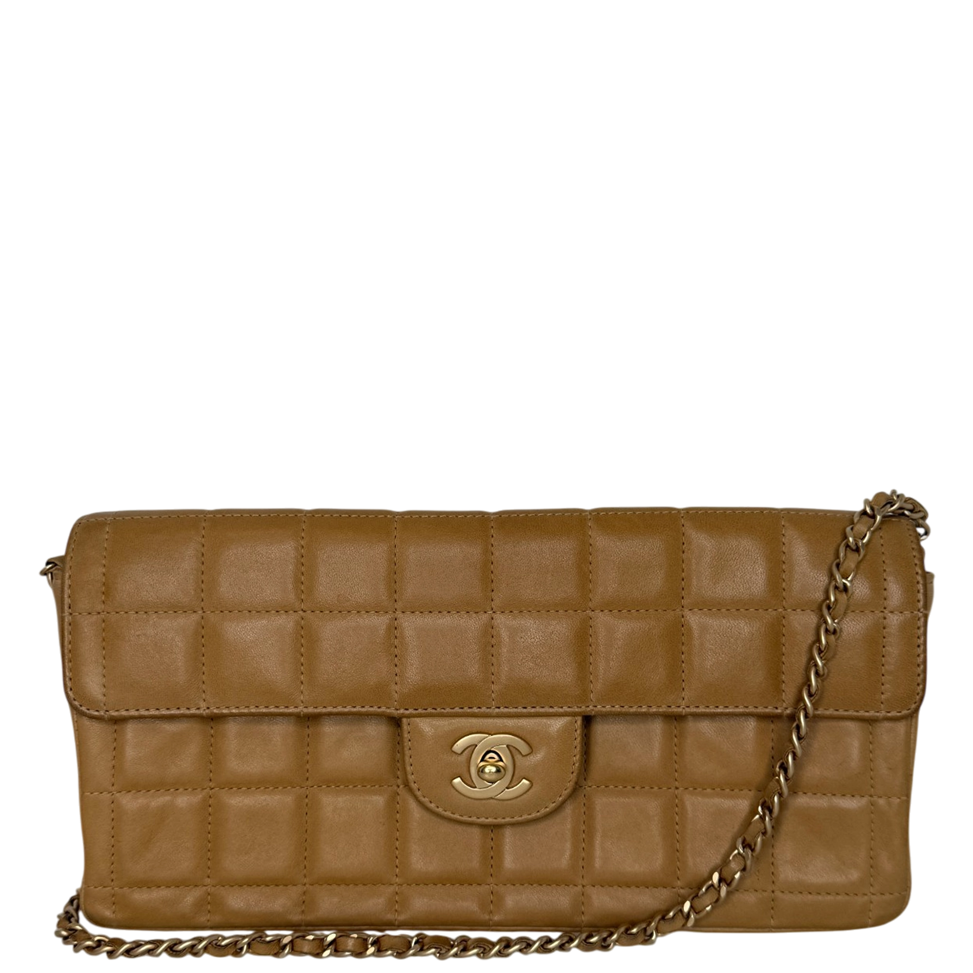Chanel Chocolate Bar Bag Lammleder braun / sehr gut Chanel