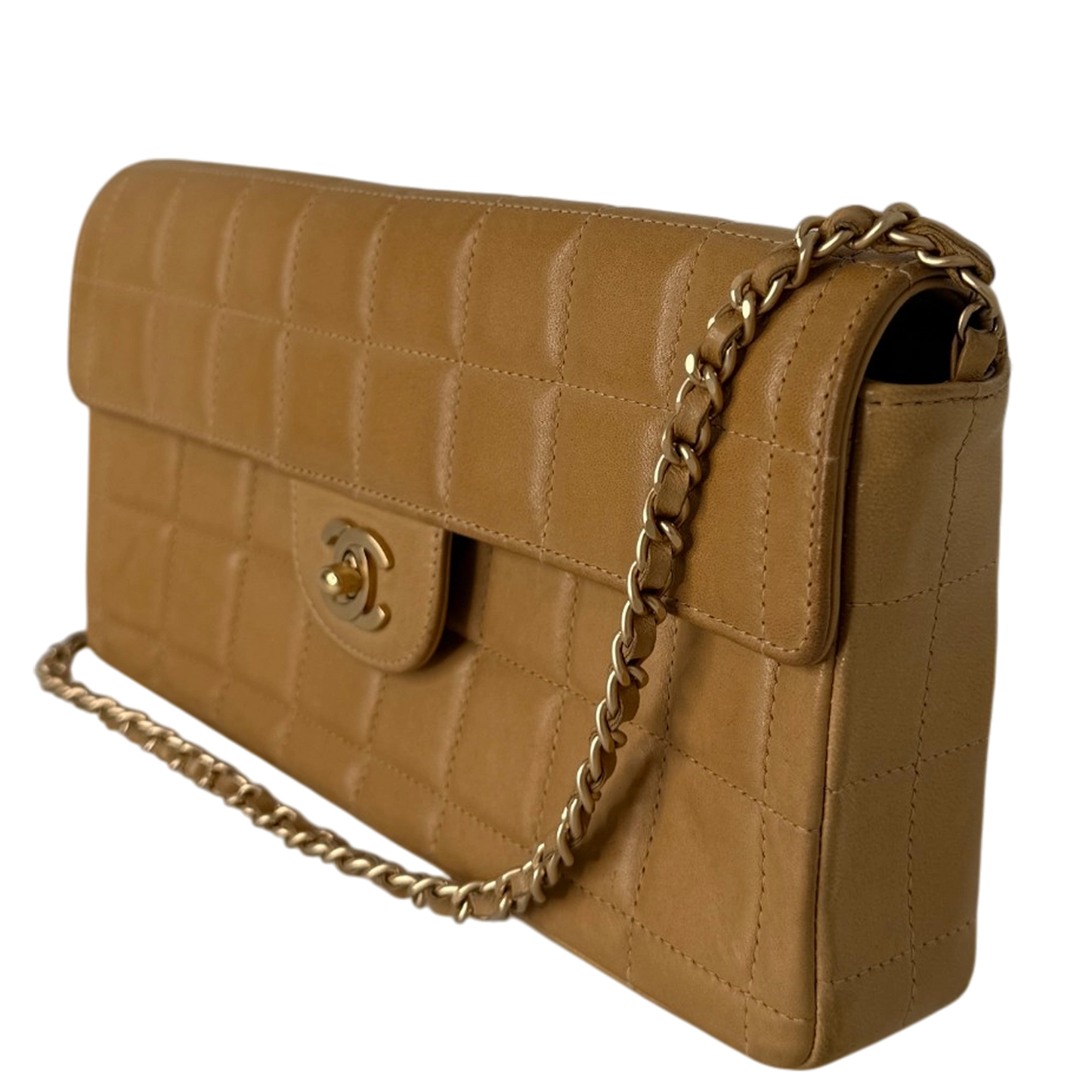 Chanel Chocolate Bar Bag Lammleder braun / sehr gut Chanel
