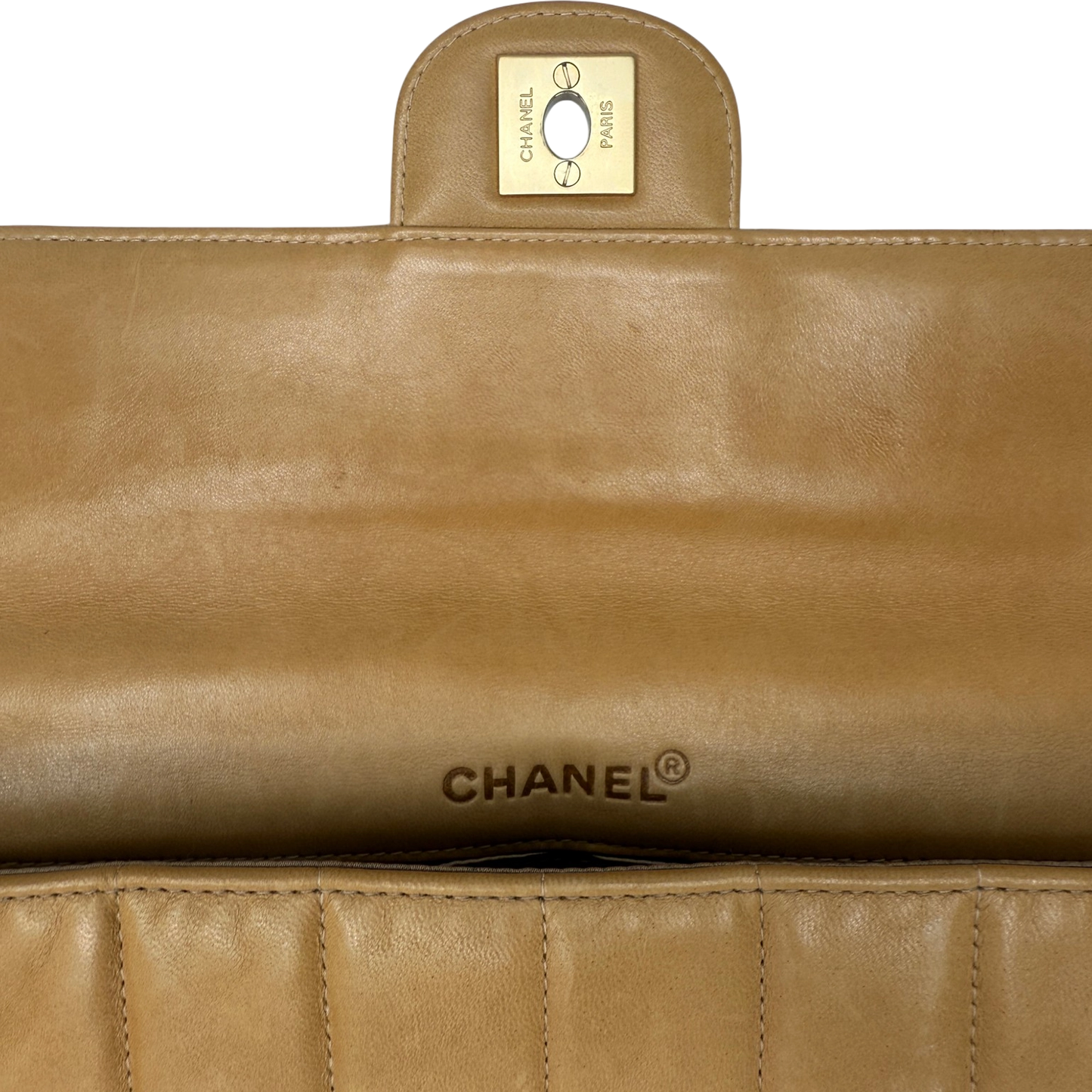 Chanel Chocolate Bar Bag Lammleder braun / sehr gut Chanel