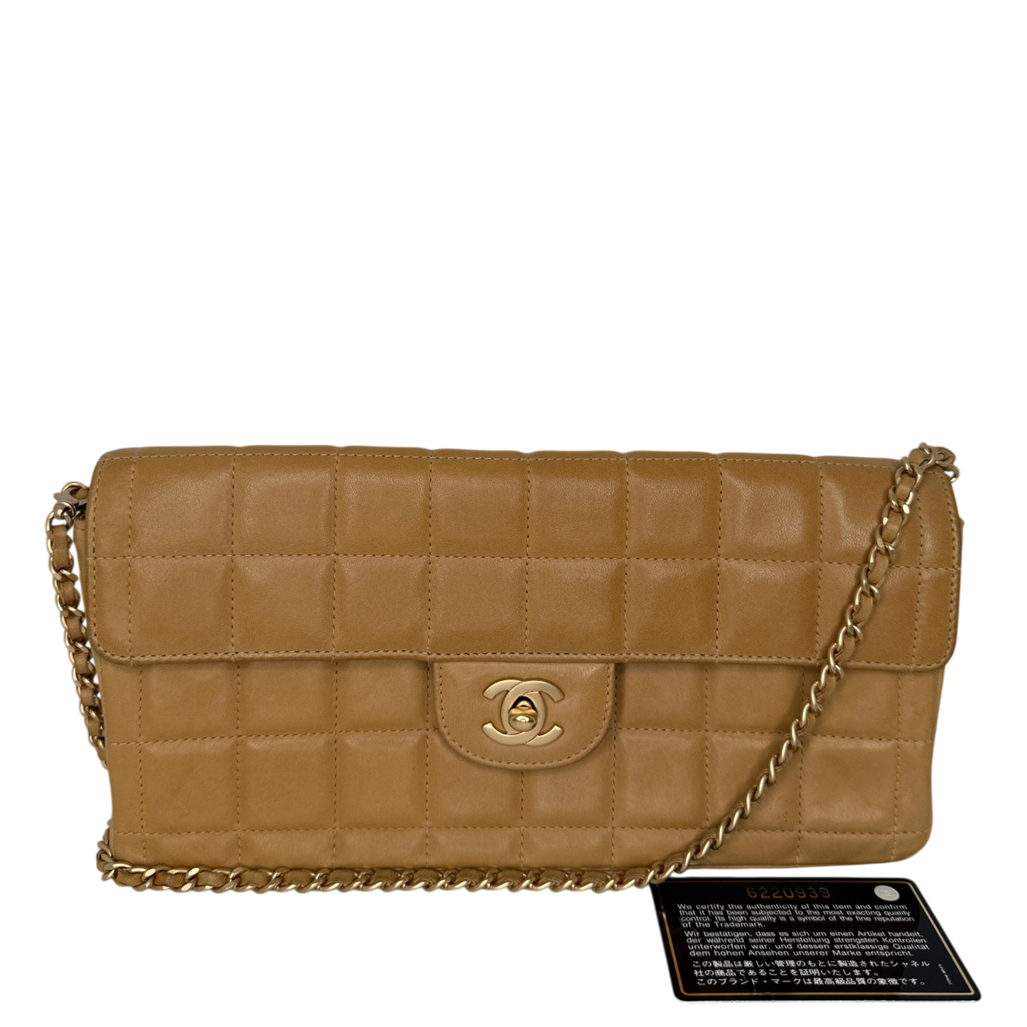 Chanel Chocolate Bar Bag Lammleder braun / sehr gut Chanel