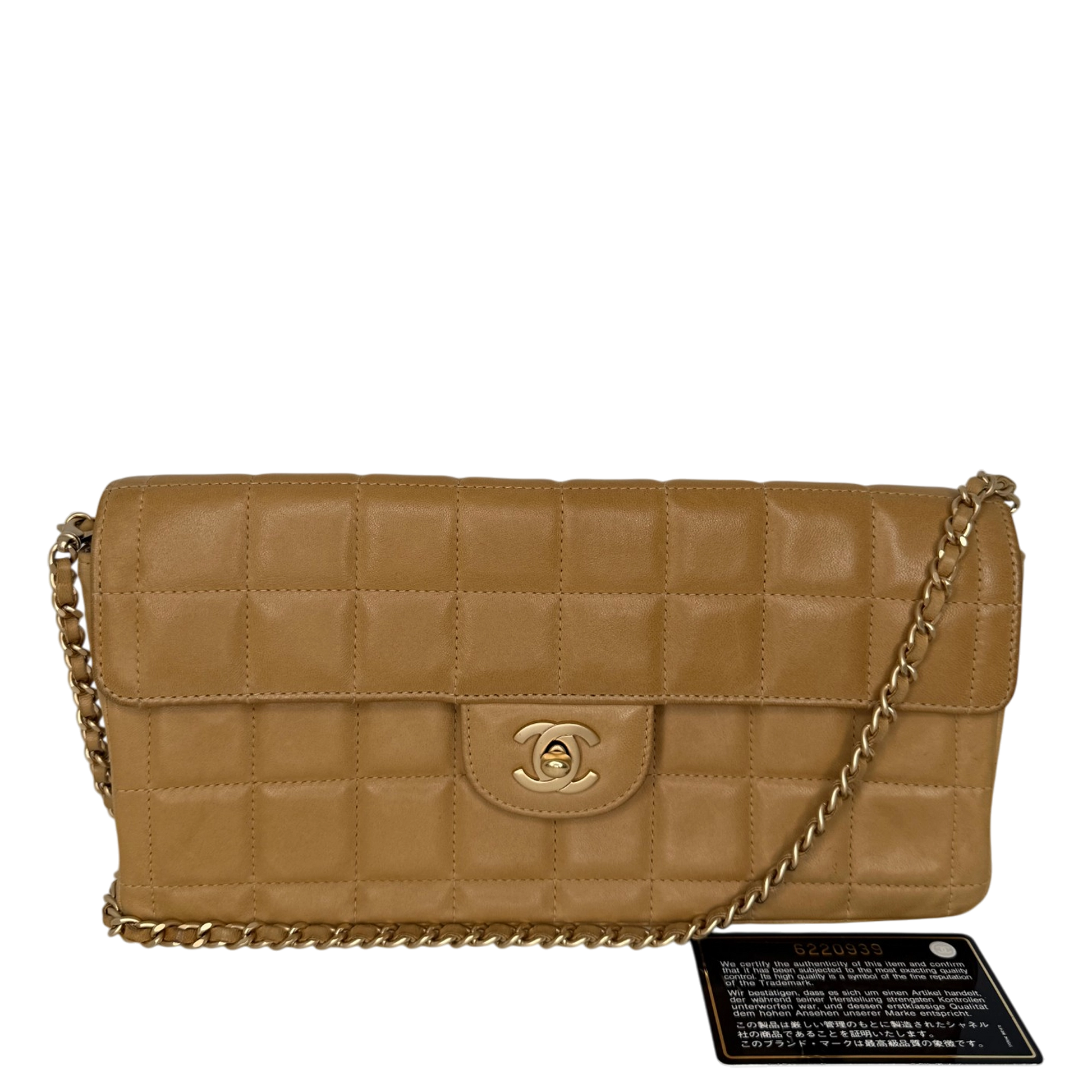 Chanel Chocolate Bar Bag Lammleder braun / sehr gut Chanel