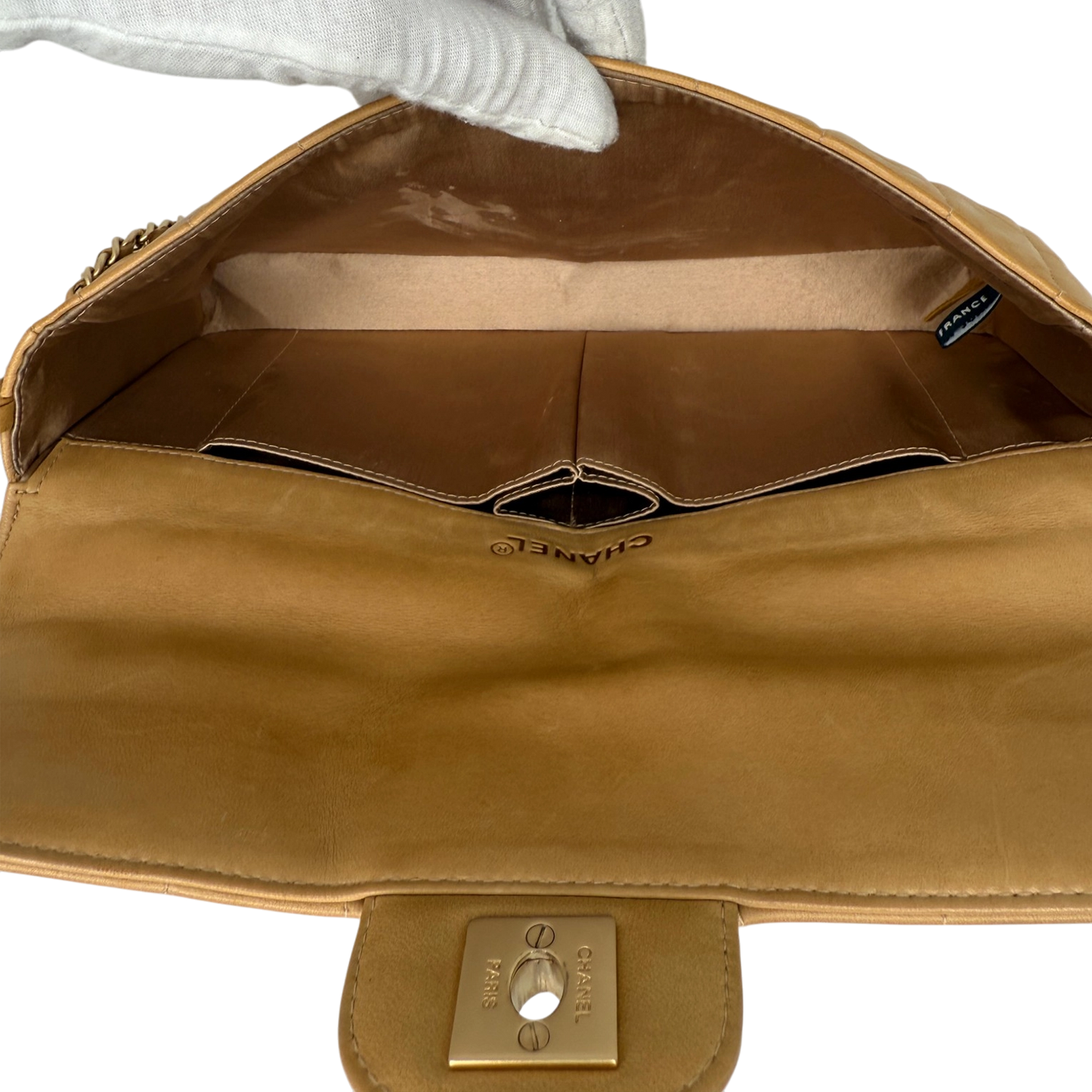 Chanel Chocolate Bar Bag Lammleder braun / sehr gut Chanel