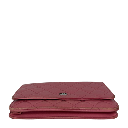 Chanel Wallet on Chain Lammleder Rosa / gut Chanel