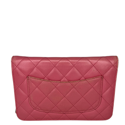 Chanel Wallet on Chain Lammleder Rosa / gut Chanel