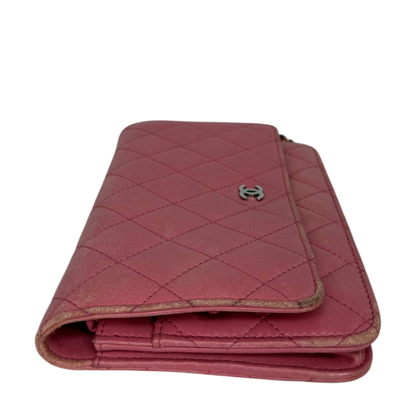 Chanel Wallet on Chain Lammleder Rosa / gut Chanel