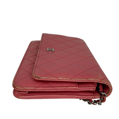 Chanel Wallet on Chain Lammleder Rosa / gut Chanel