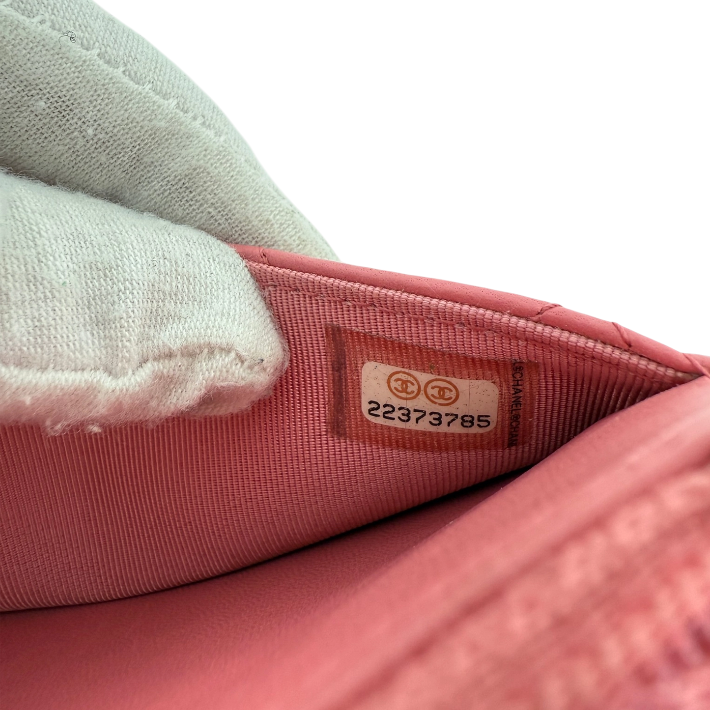 Chanel Wallet on Chain Lammleder Rosa / gut Chanel