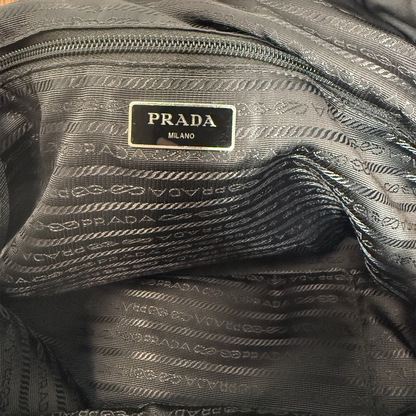 Prada Nylon New Vela Studded Tote Bag schwarz / sehr gut Prada
