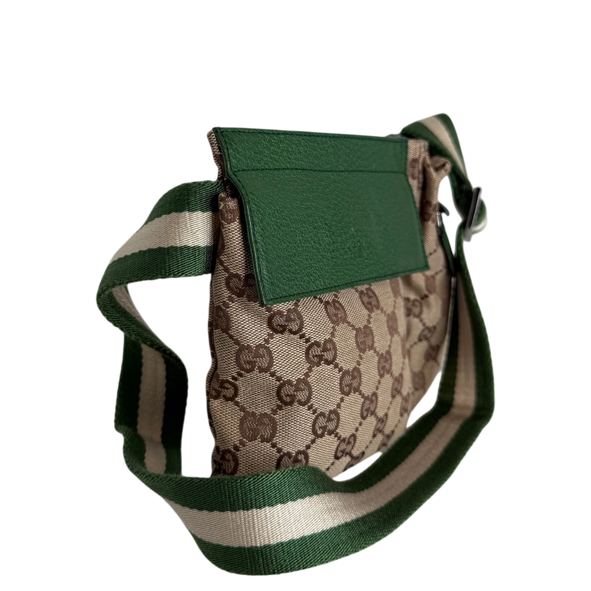 Gucci GG Canvas Belt Bag grün / beige / sehr gut Gucci