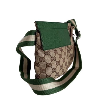 Gucci GG Canvas Belt Bag grün / beige / sehr gut Gucci