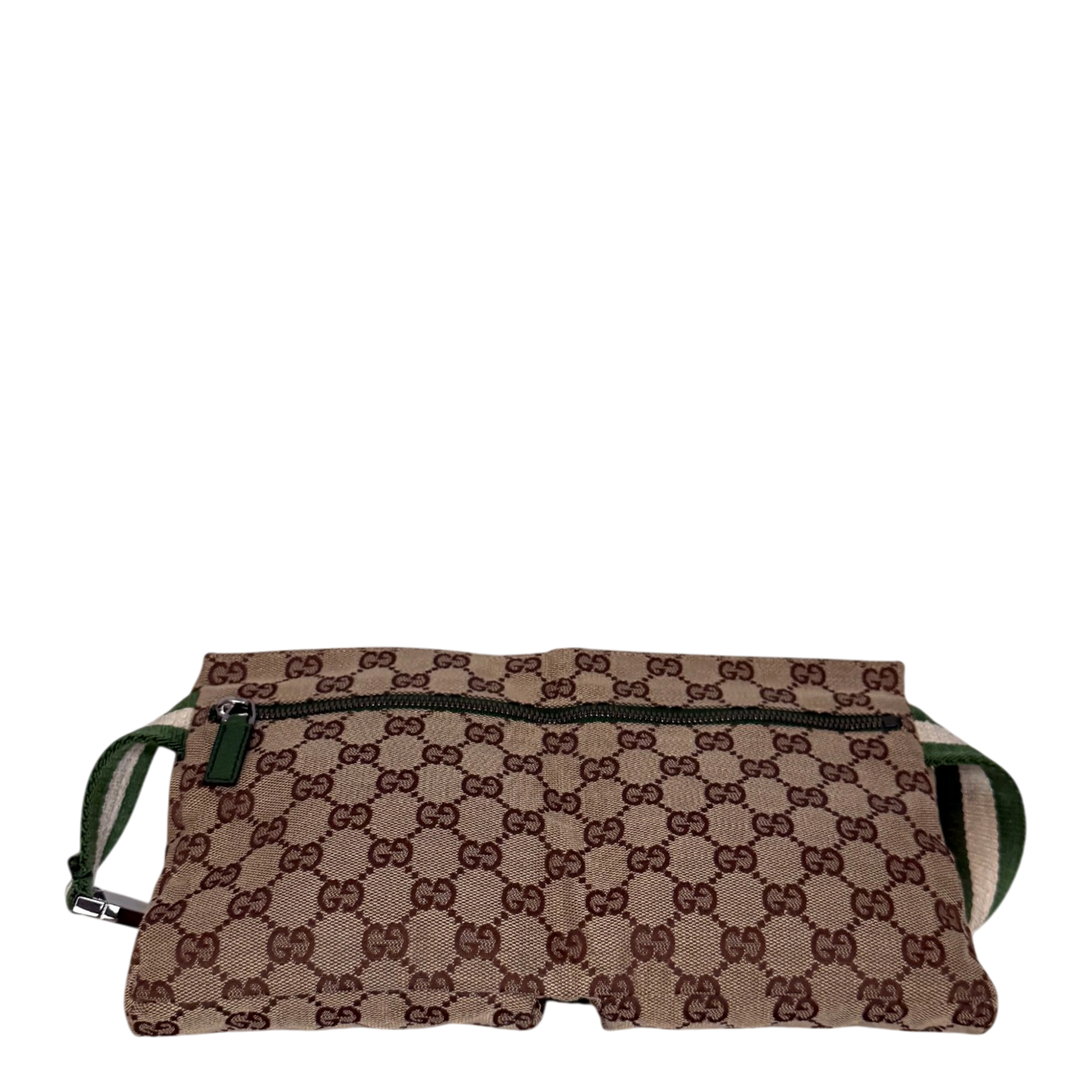 Gucci GG Canvas Belt Bag grün / beige / sehr gut Gucci