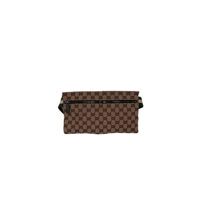 Gucci GG Canvas Belt Bag grün / beige / sehr gut Gucci