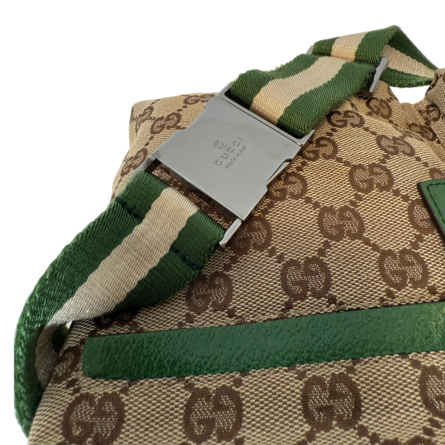 Gucci GG Canvas Belt Bag grün / beige / sehr gut Gucci