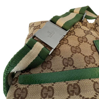 Gucci GG Canvas Belt Bag grün / beige / sehr gut Gucci