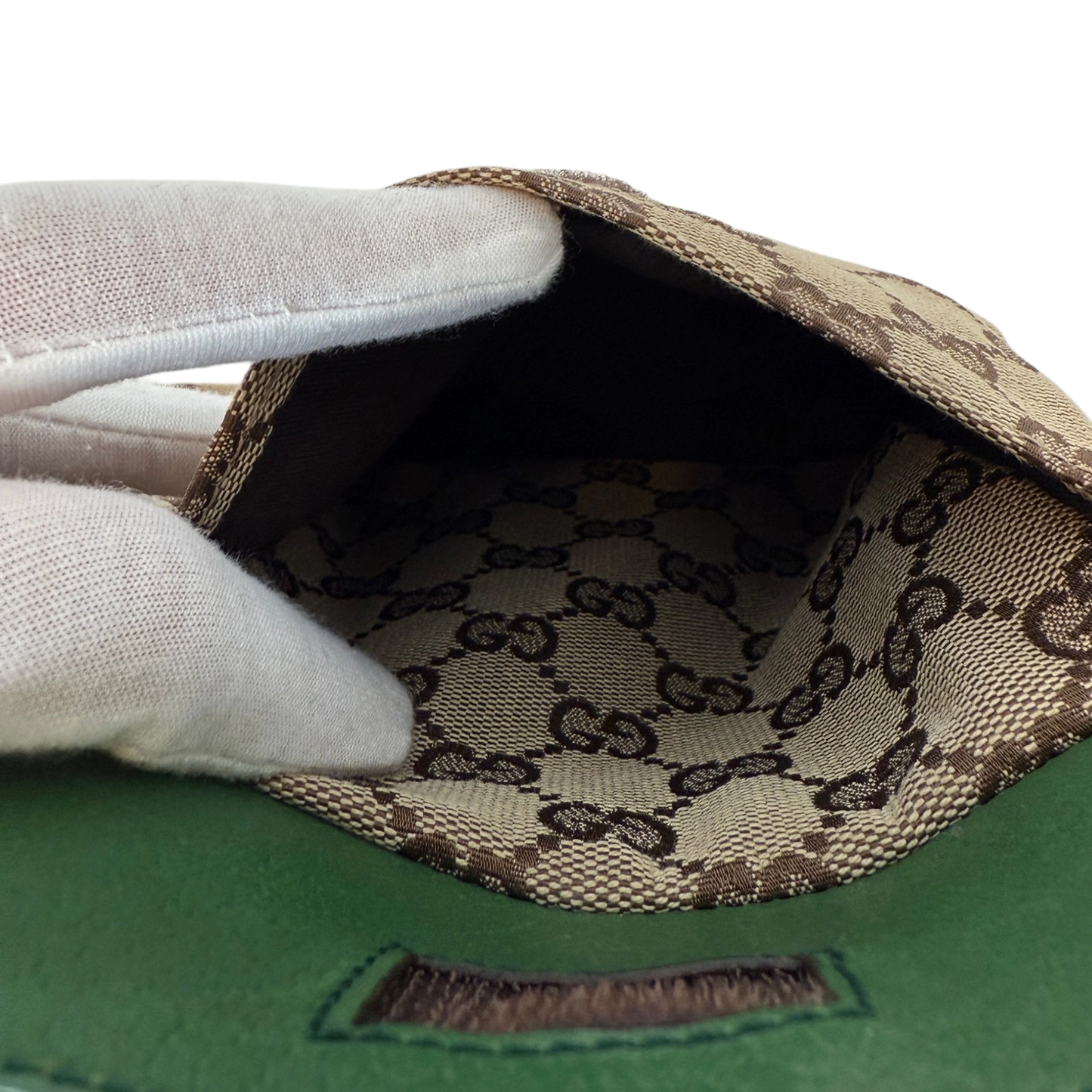 Gucci GG Canvas Belt Bag grün / beige / sehr gut Gucci