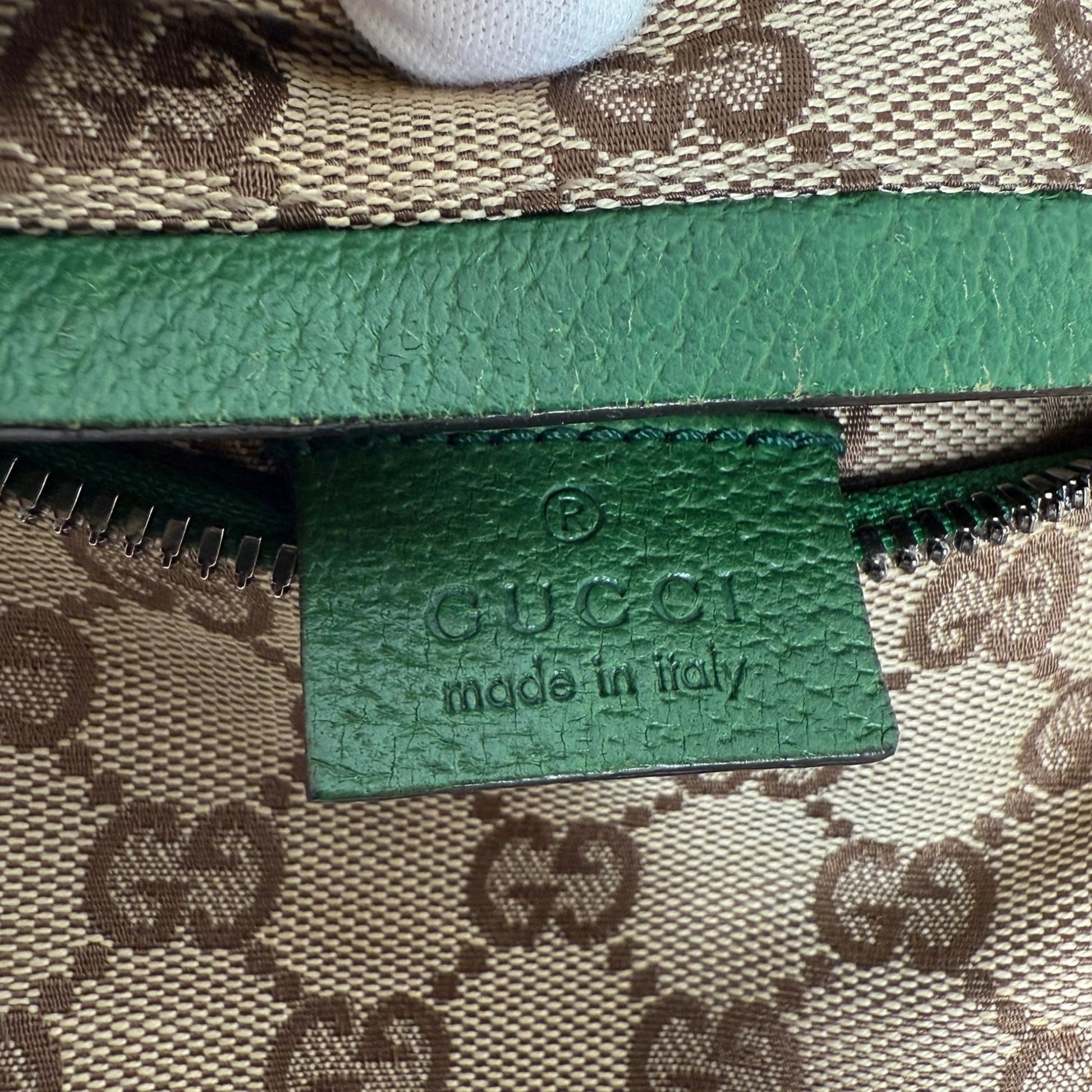 Gucci GG Canvas Belt Bag grün / beige / sehr gut Gucci