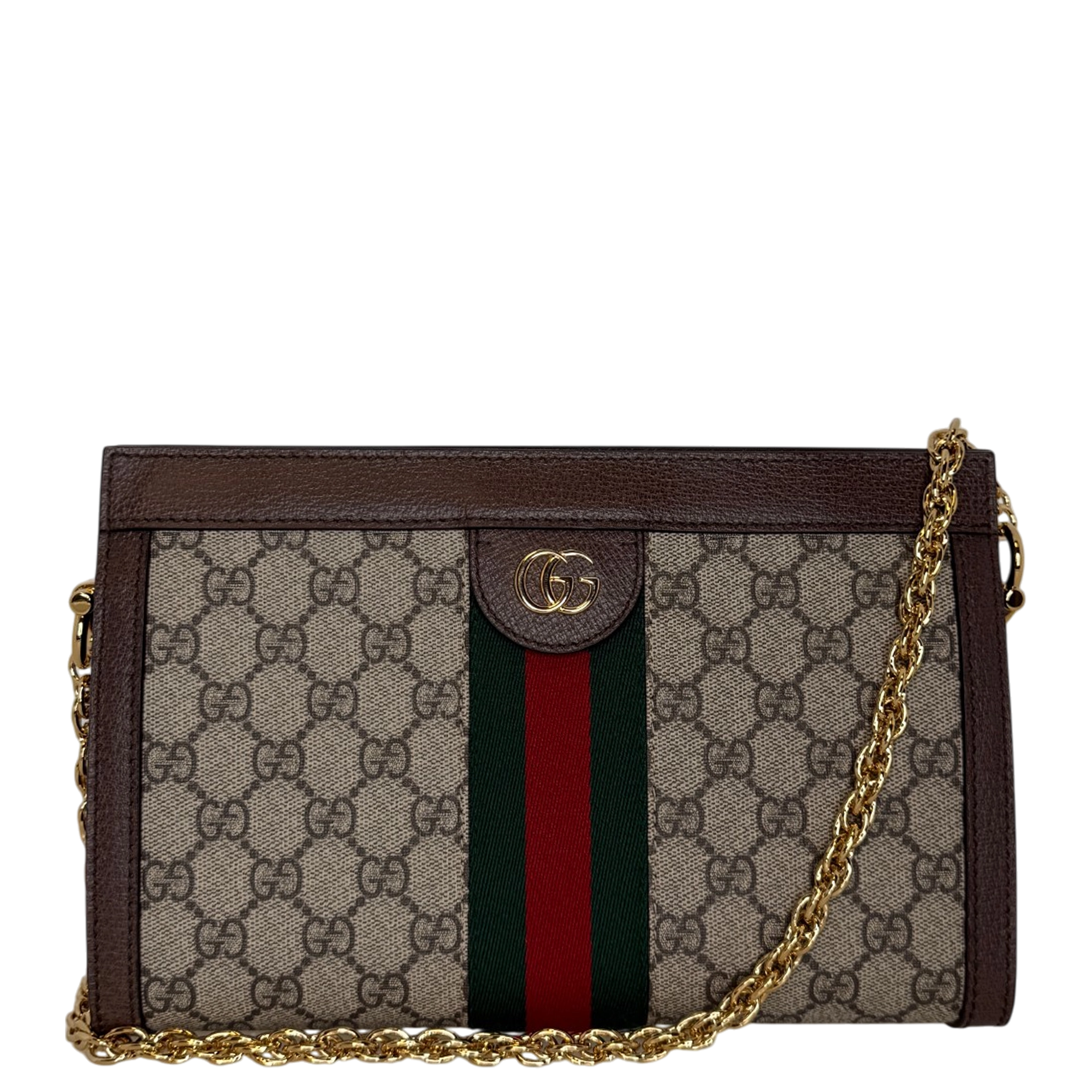 Gucci GG Supreme Monogram Web Small Ophidia braun / neuwertig Gucci
