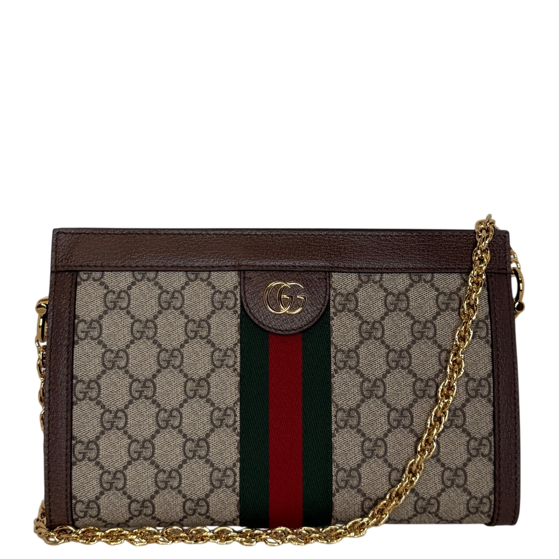 Gucci GG Supreme Monogram Web Small Ophidia braun / neuwertig Gucci