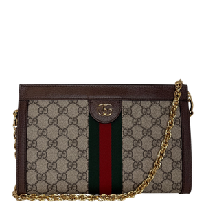 Gucci GG Supreme Monogram Web Small Ophidia braun / neuwertig