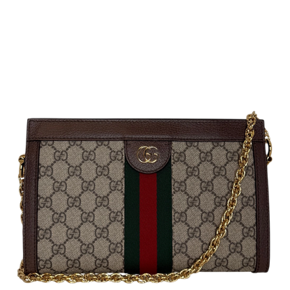 Gucci GG Supreme Monogram Web Small Ophidia braun / neuwertig Gucci
