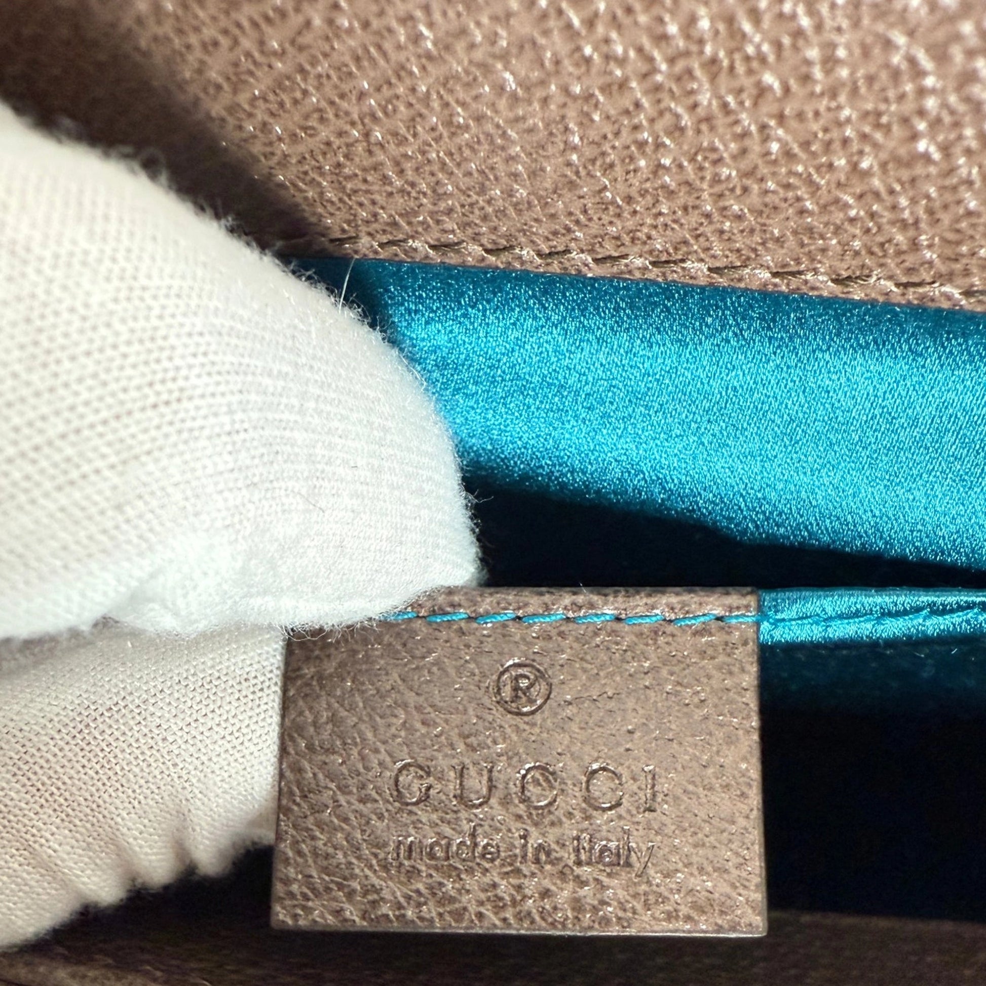 Gucci GG Supreme Monogram Web Small Ophidia braun / neuwertig Gucci