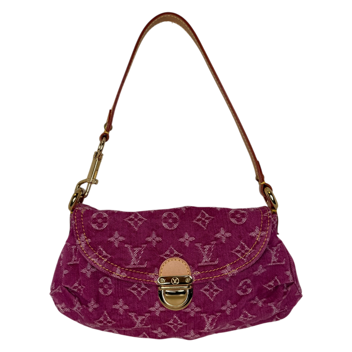 Louis Vuitton Mini Pleaty Monogram Denim Fuchsia Fullset / sehr gut Louis Vuitton