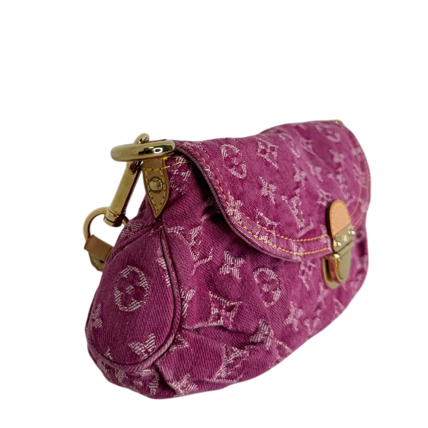Louis Vuitton Mini Pleaty Monogram Denim Fuchsia Fullset / sehr gut Louis Vuitton