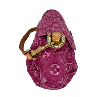 Louis Vuitton Mini Pleaty Monogram Denim Fuchsia Fullset / sehr gut Louis Vuitton