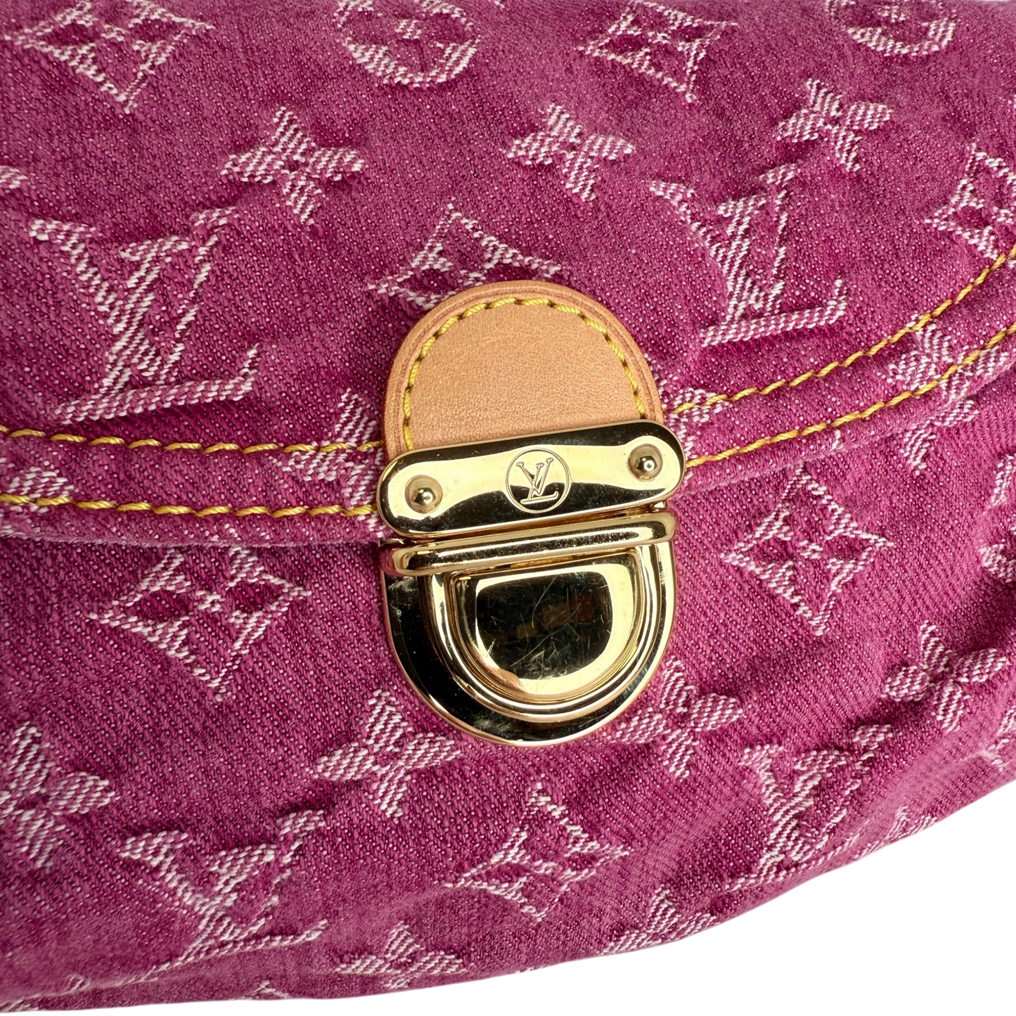 Louis Vuitton Mini Pleaty Monogram Denim Fuchsia Fullset / sehr gut Louis Vuitton