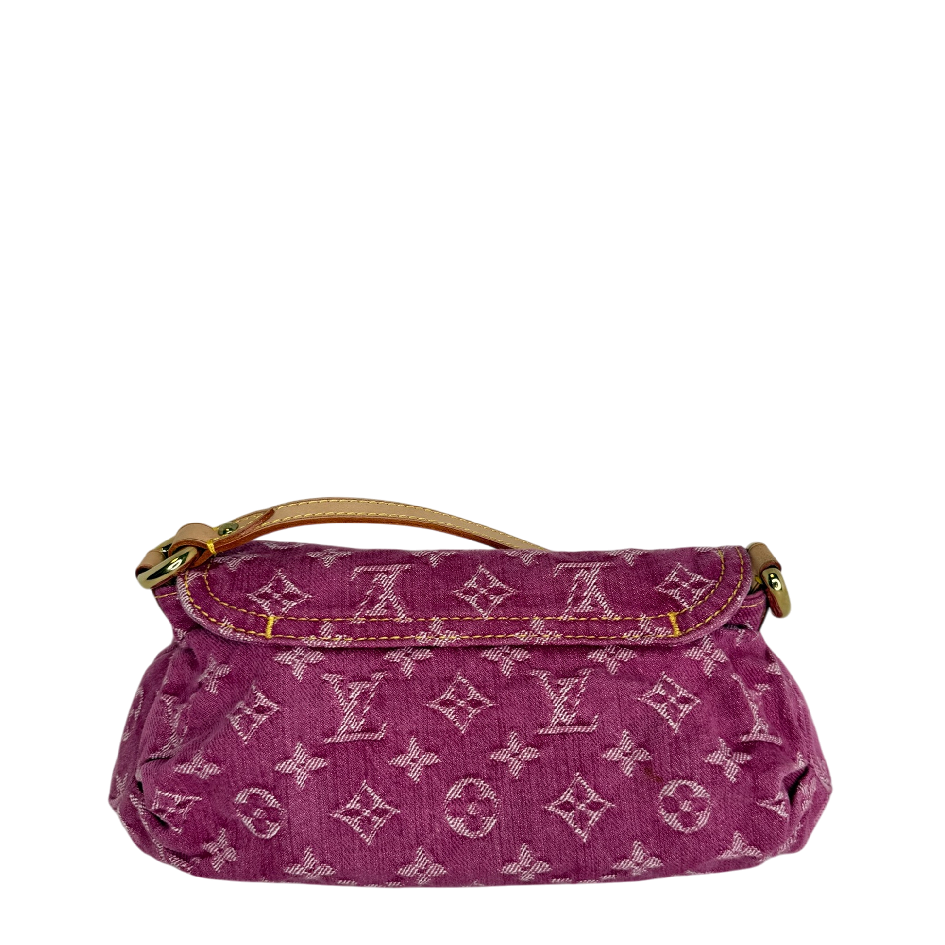 Louis Vuitton Mini Pleaty Monogram Denim Fuchsia Fullset / sehr gut Louis Vuitton