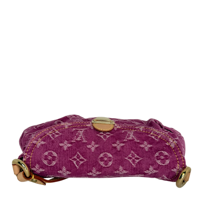 Louis Vuitton Mini Pleaty Monogram Denim Fuchsia Fullset / sehr gut Louis Vuitton