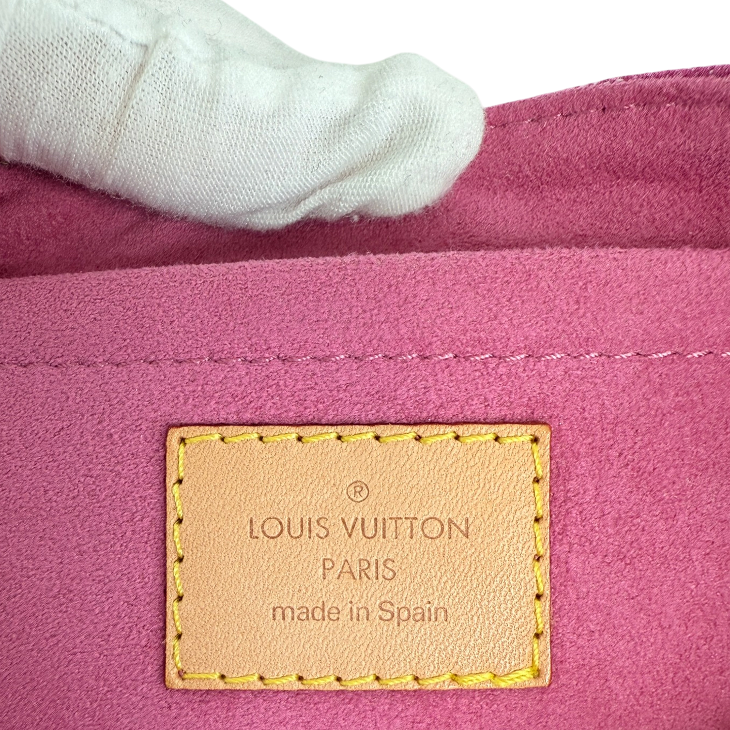 Louis Vuitton Mini Pleaty Monogram Denim Fuchsia Fullset / sehr gut Louis Vuitton