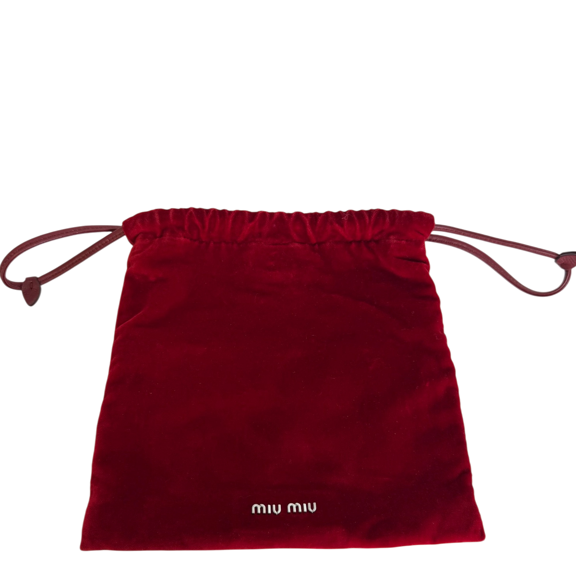 MIU MIU Crystal-Embellished Velvet Clutch on Chain  rot / neuwertig MIU MIU