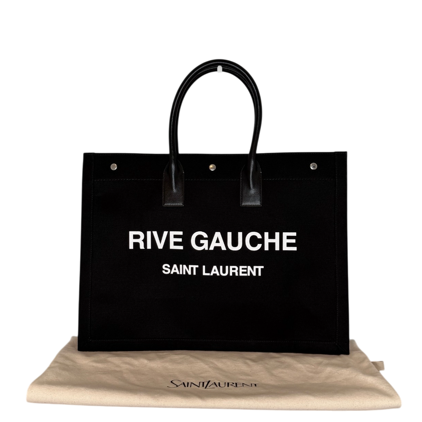 Saint Laurent Large Tote Tasche Rive Gauche Schwarz / neuwertig Saint Laurent