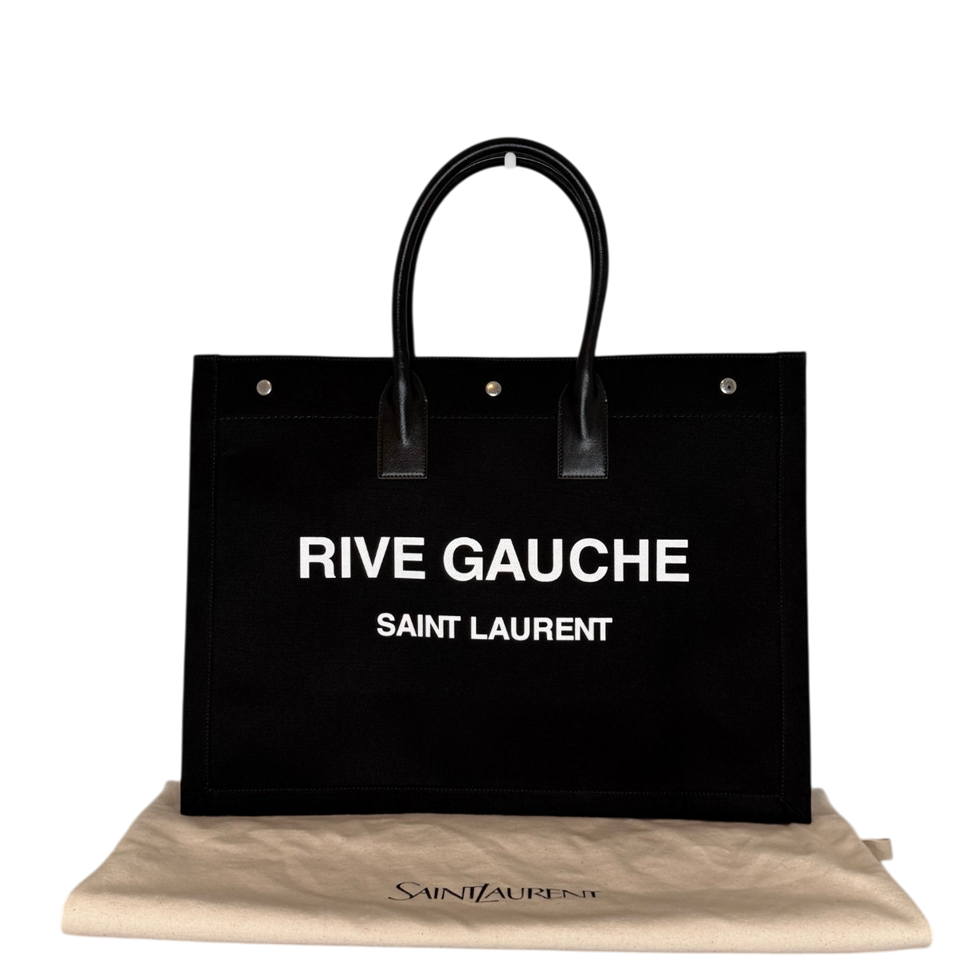 Saint Laurent Large Tote Tasche Rive Gauche Schwarz / neuwertig Saint Laurent