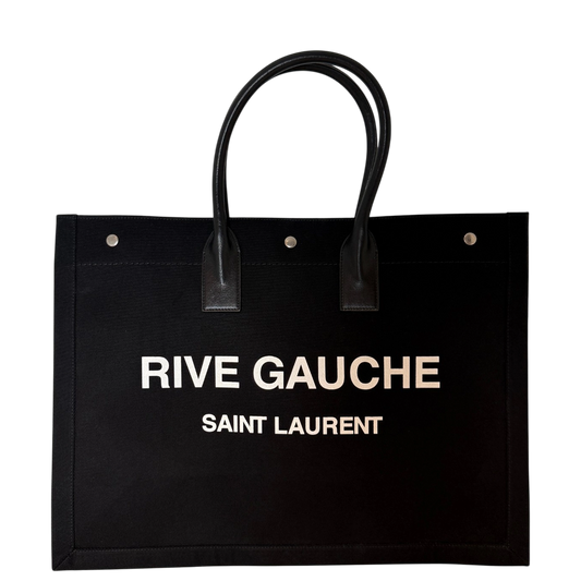 Saint Laurent Large Tote Tasche Rive Gauche Schwarz / neuwertig Saint Laurent
