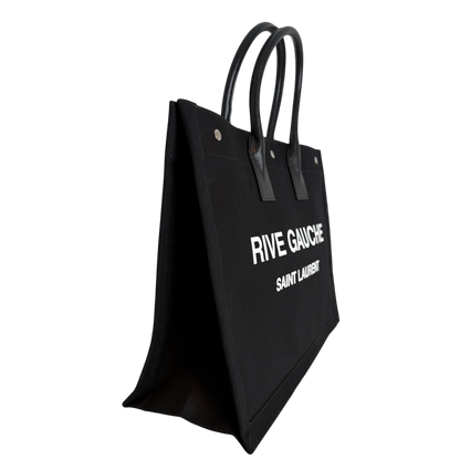 Saint Laurent Large Tote Tasche Rive Gauche Schwarz / neuwertig Saint Laurent