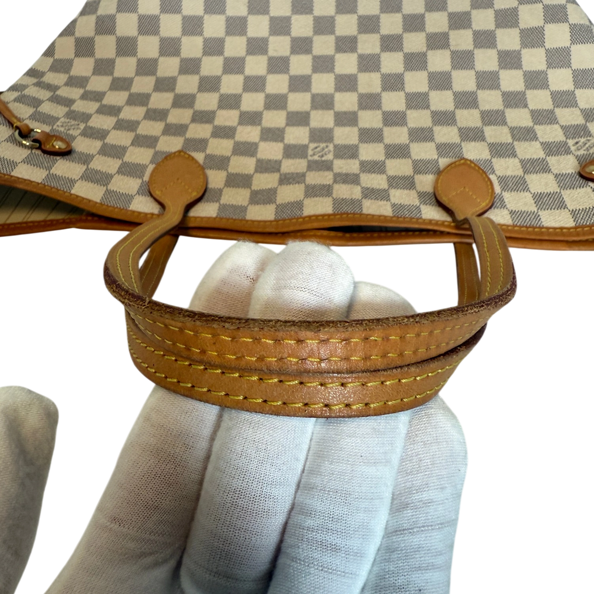 Louis Vuitton Neverfull MM Damier Azur Canvas Beige / gut Louis Vuitton