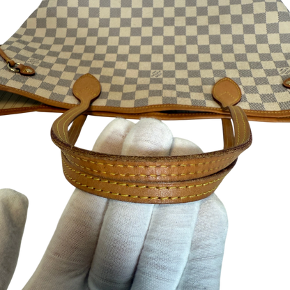 Louis Vuitton Neverfull MM Damier Azur Canvas Beige / gut Louis Vuitton