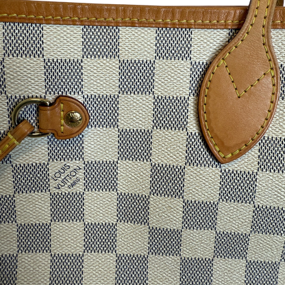 Louis Vuitton Neverfull MM Damier Azur Canvas Beige / gut Louis Vuitton