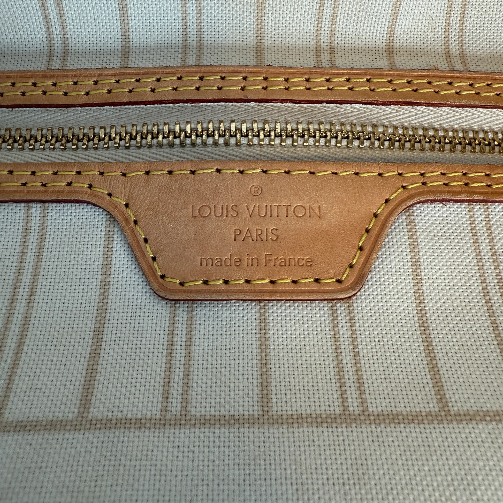 Louis Vuitton Neverfull MM Damier Azur Canvas Beige / gut Louis Vuitton