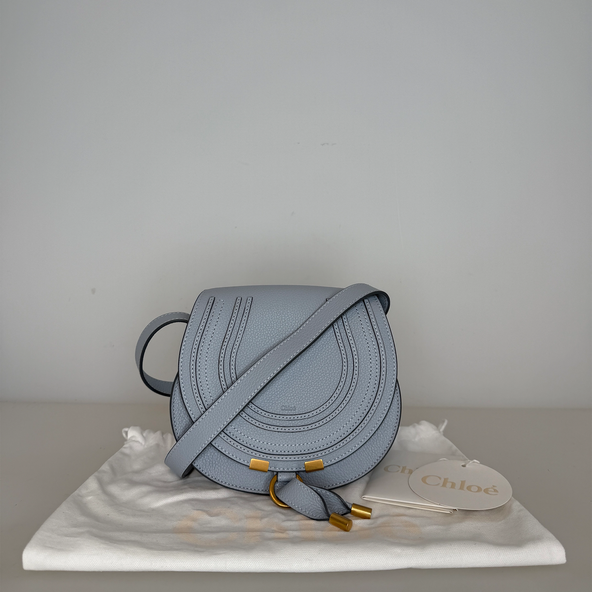 Chloé Mini Marcie Cloudy Blue Kalbsleder / neuwertig Chloé