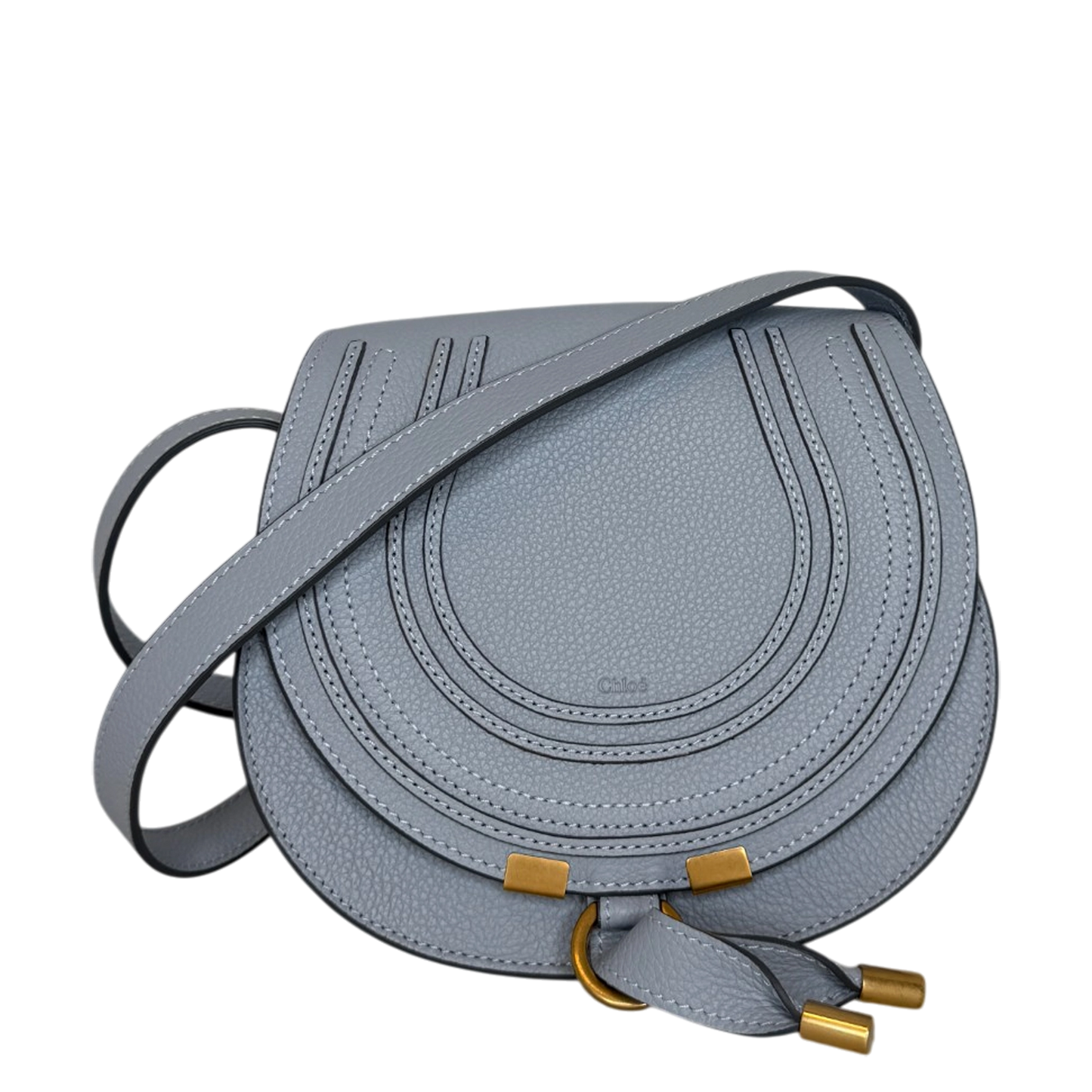Chloé Mini Marcie Cloudy Blue Kalbsleder / neuwertig Chloé