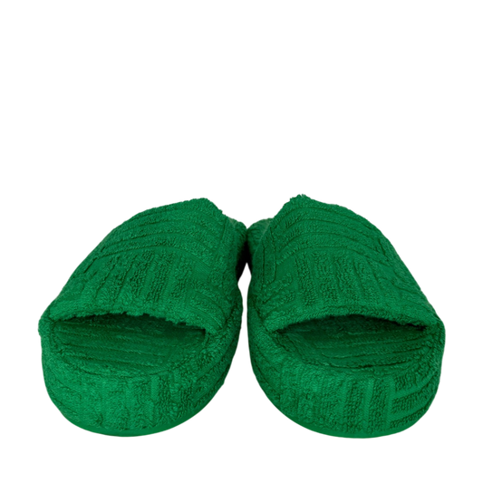 Bottega Veneta Sandalen Resort Sponge grün Größe 39 / neuwertig Echtheitscheck