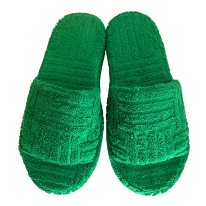 Bottega Veneta Sandalen Resort Sponge grün Größe 39 / neuwertig Echtheitscheck
