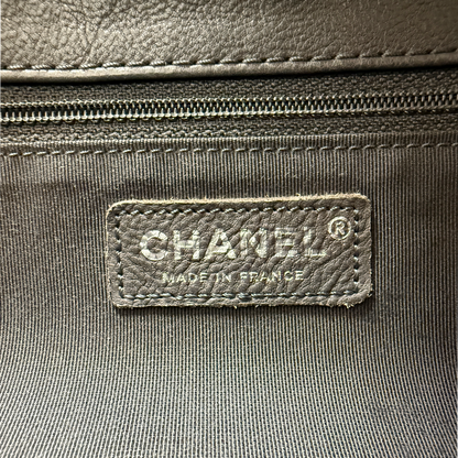 Chanel Paris-Dallas  Boy Flap Lammleder dunkelgrau / sehr gut Chanel